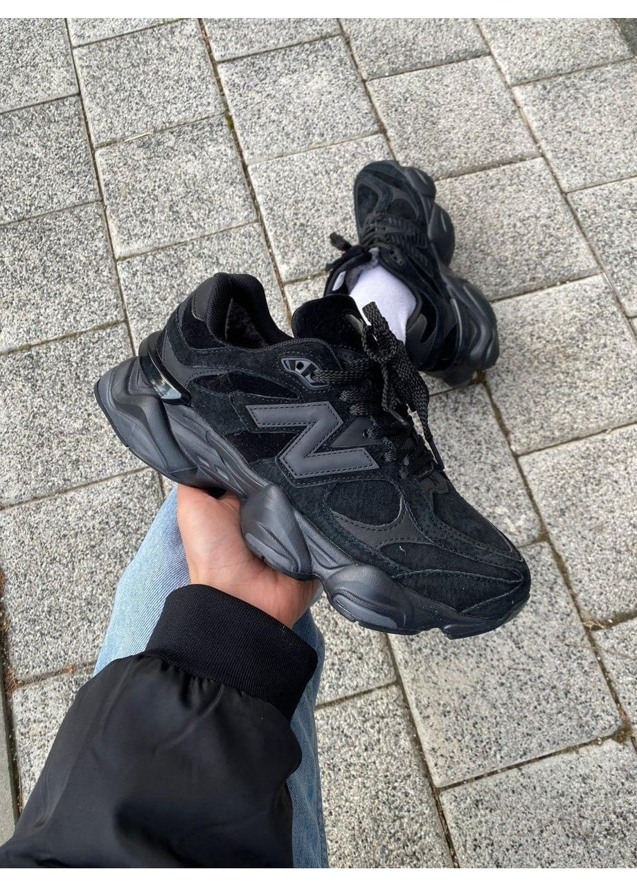 Чорні Зимовий кросівки чоловічі new balance 9060 black нью беланс 9060 No Brand