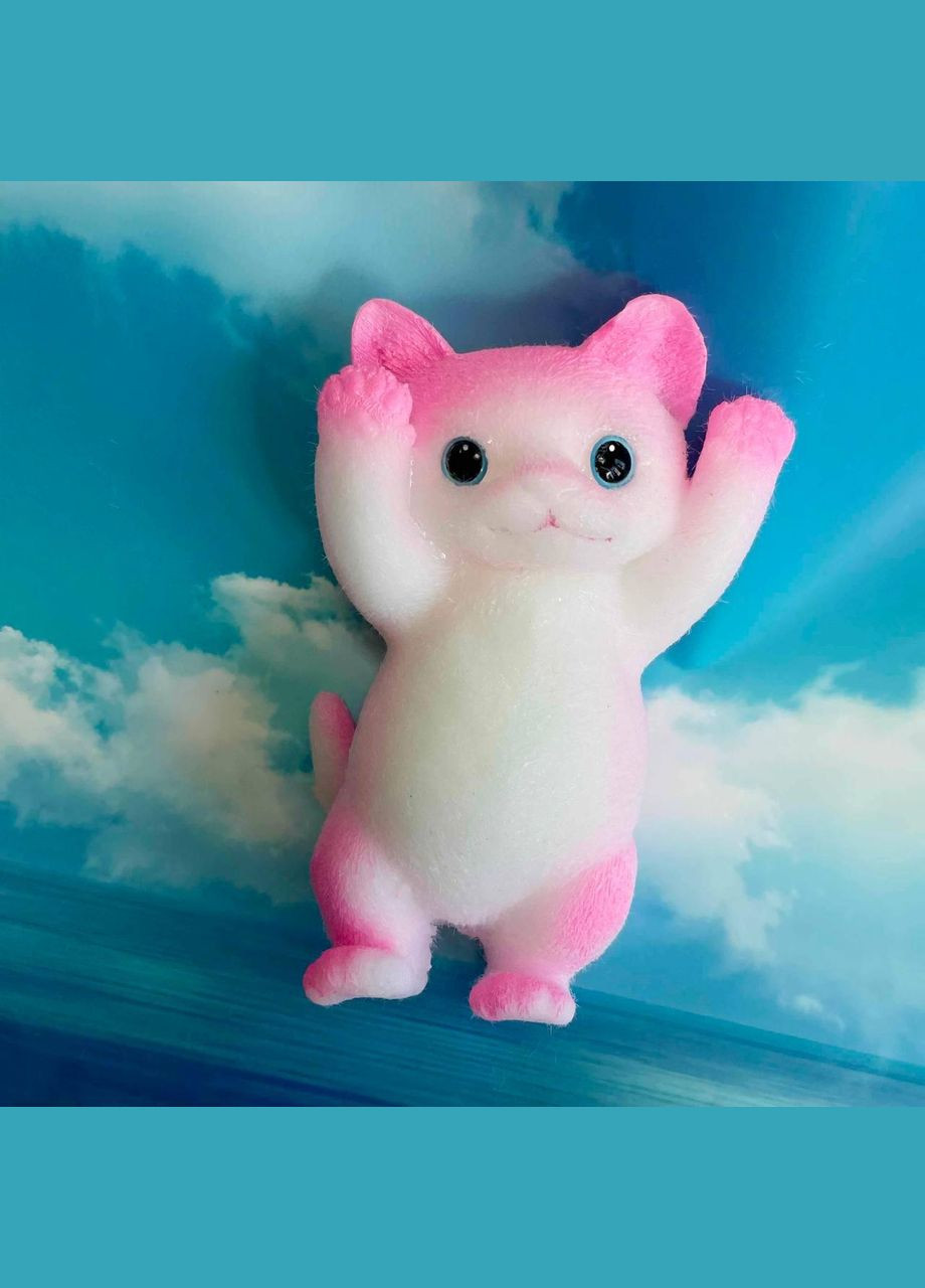 Сквіш Котик Великий 20см Рожевий No Brand (333164008)