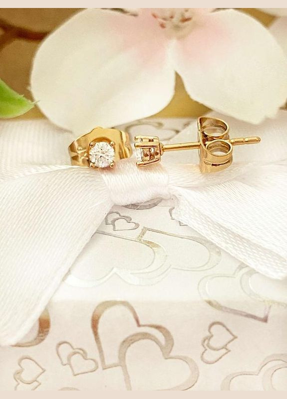 Позолоченные Серьги-гвоздики д.3мм, Позолота No Brand (345742107)