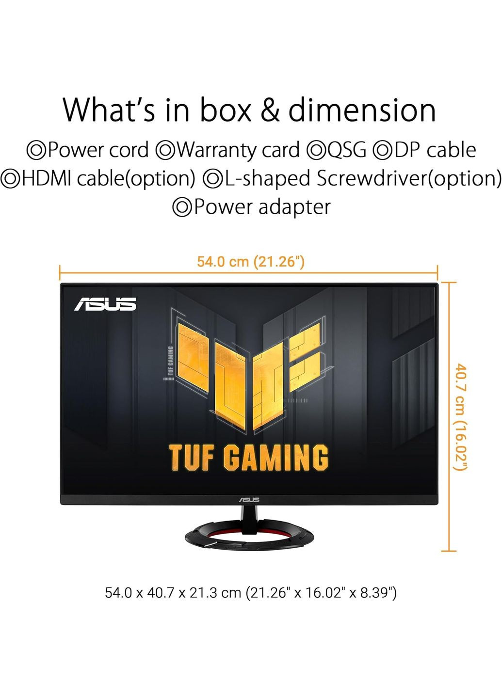 Монітор 23.8" TUF Gaming VG249Q3R 2xHDMI 90LM0AE1-B01E70 Asus (360794551)