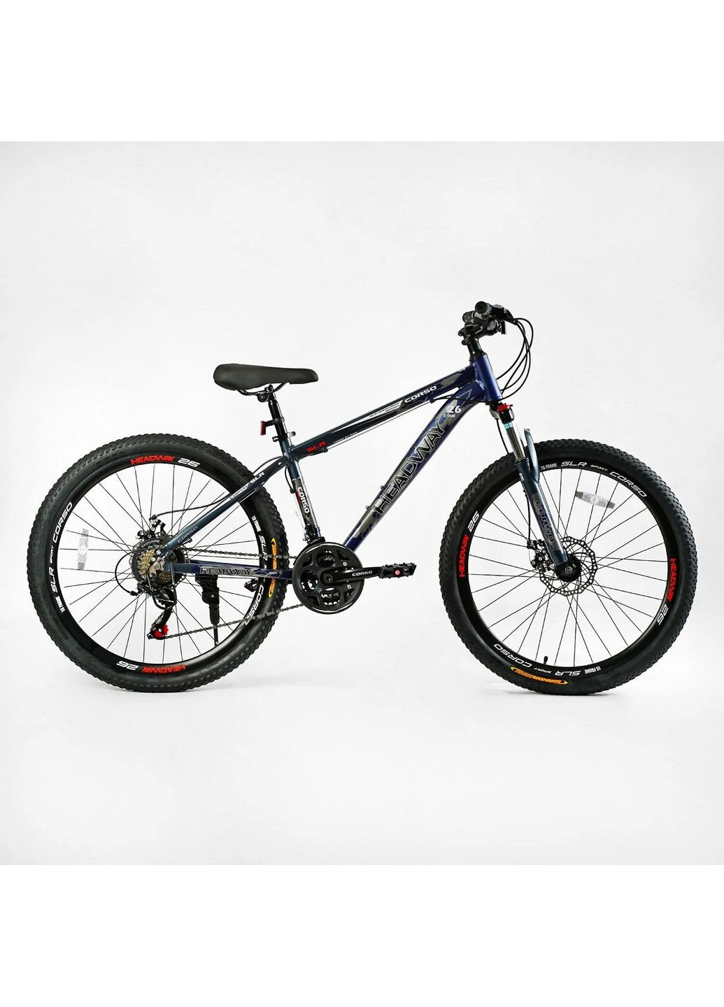 Велосипед спортивний HEADWAY, 21 швидкість, алюмінієва рама, обладнання Shimano зібраний Corso (288046655)