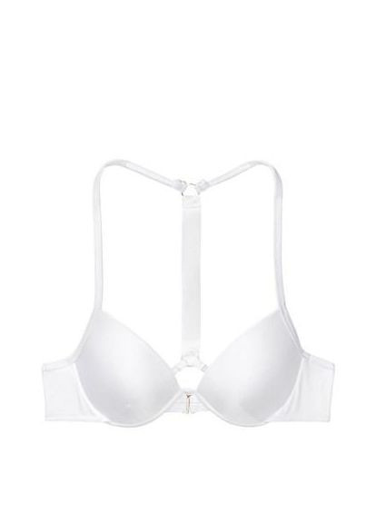 Белый демисезонный купальный лиф shine strap full coverage pushup bikini top 85c белый Victoria's Secret