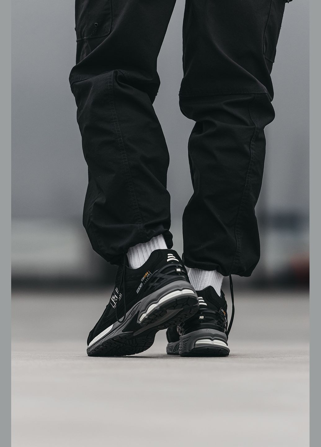 Черные зимние кроссовки зимние мужские new balance 1906r winter black grey fur gore-tex | нью беланс 1906r черные серые с мехом No Brand