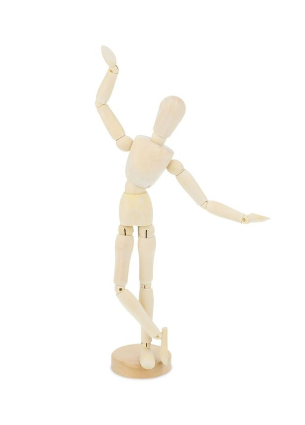 Дерев'яна модель людини 30 см. Манікен. No Brand (278654757)