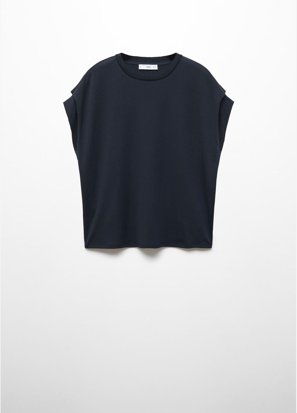 Топ футболка синяя оверсайз свободного кроя Mango - (329295753)