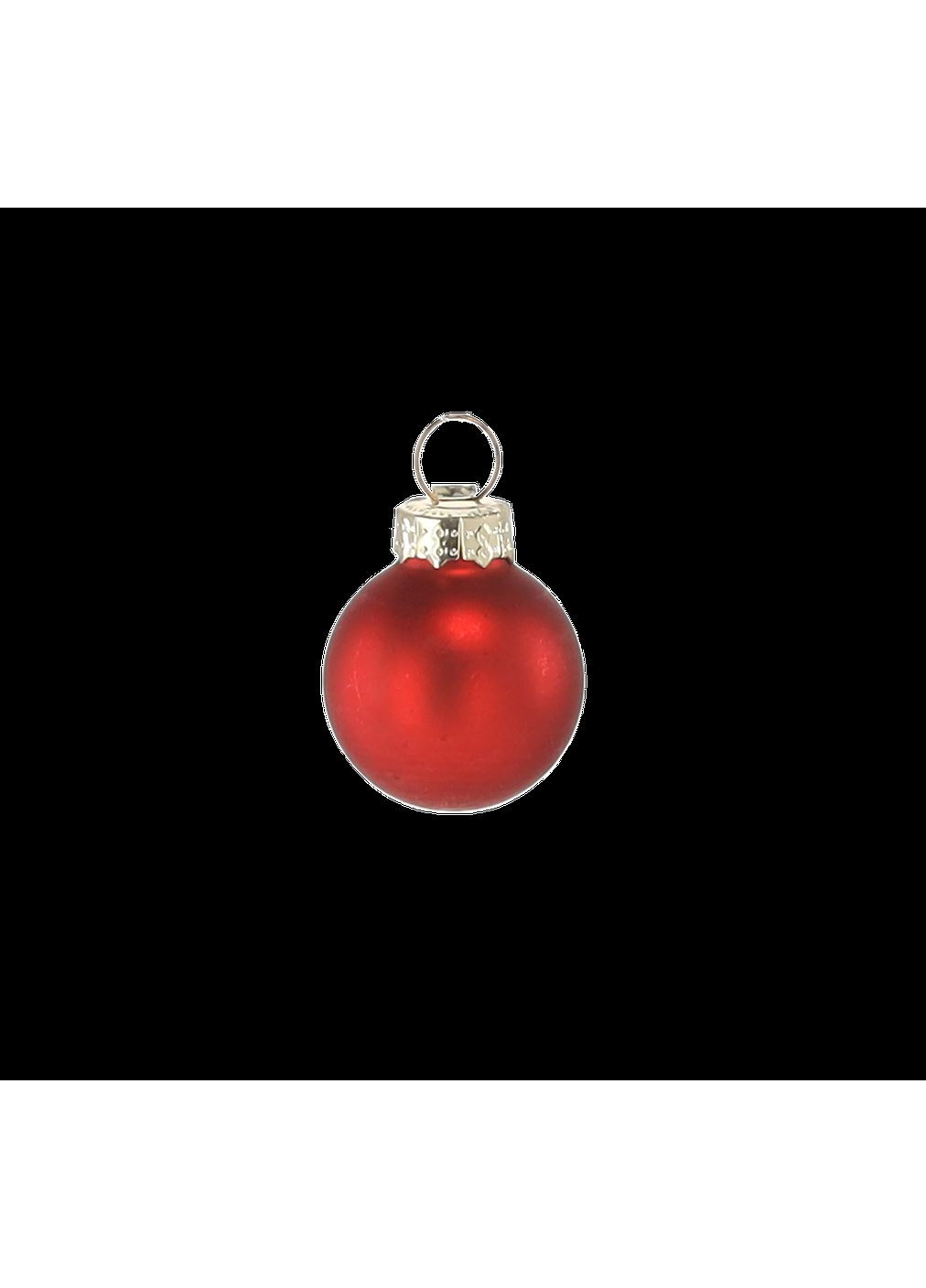 Елочные стеклянные шарики комплект 24 шт, Ø 2,5 см, красные Chomik (367114059)