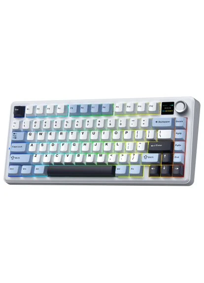Клавіатура (6978080501158) Aula F75 MAX Wireless/Bluetooth UA White/Blue (399995332)
