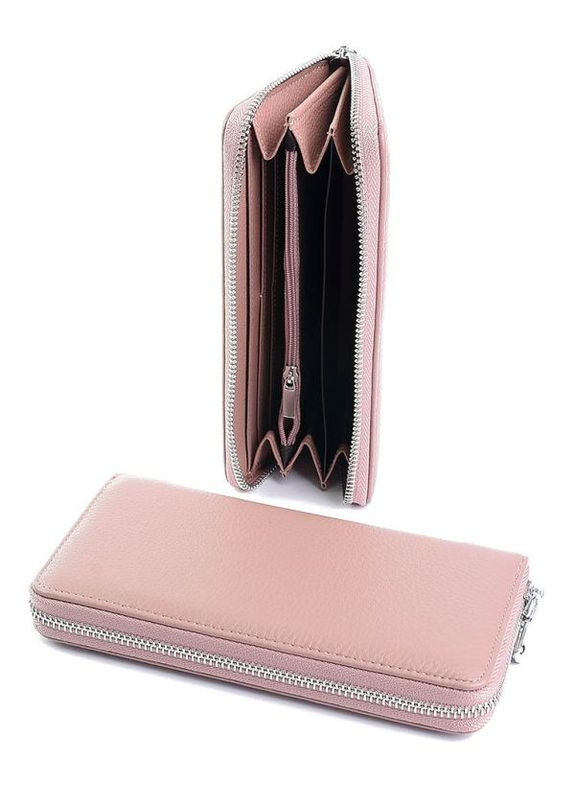 Жіночий шкіряний гаманець рожевий No Brand (292920435)