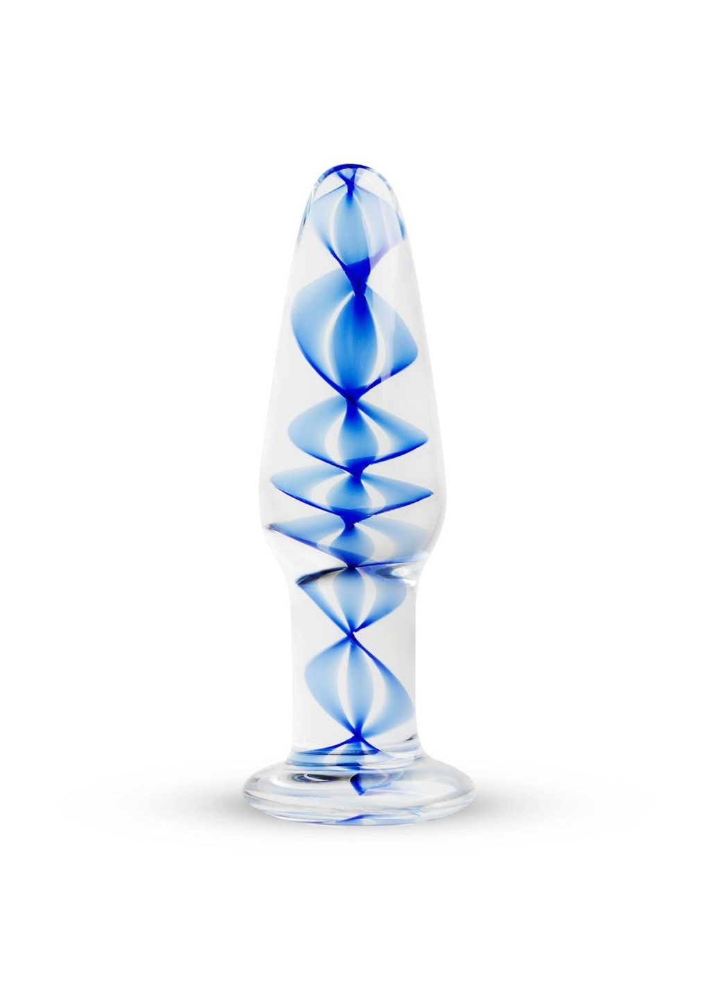 Стеклянная анальная пробка с внутренней спиралью Glass Buttplug No. 23 Gildo (341528100)
