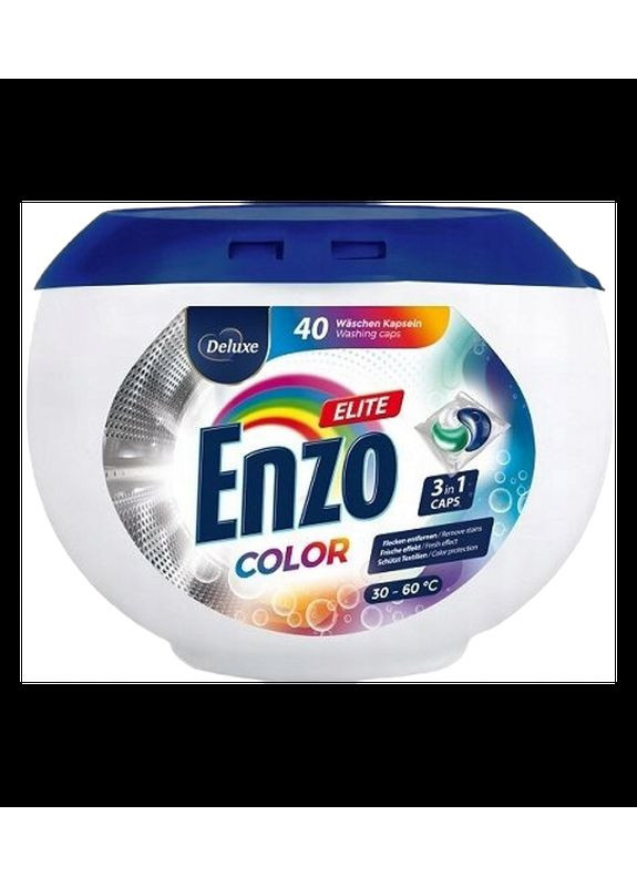 Капсулы для стирки кольорових речей Enzo Elite Color 3в1 40 штук Deluxe (338225038)