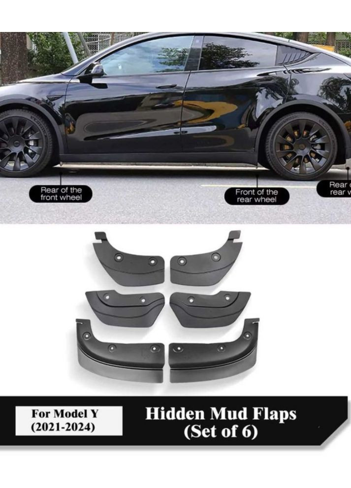 Комплект бризковиків Model Y ( 6шт) No Brand (371774048)