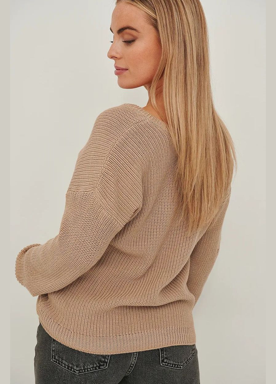 Темно-бежевий пуловер демісезон,темно-бежевий, NA-KD