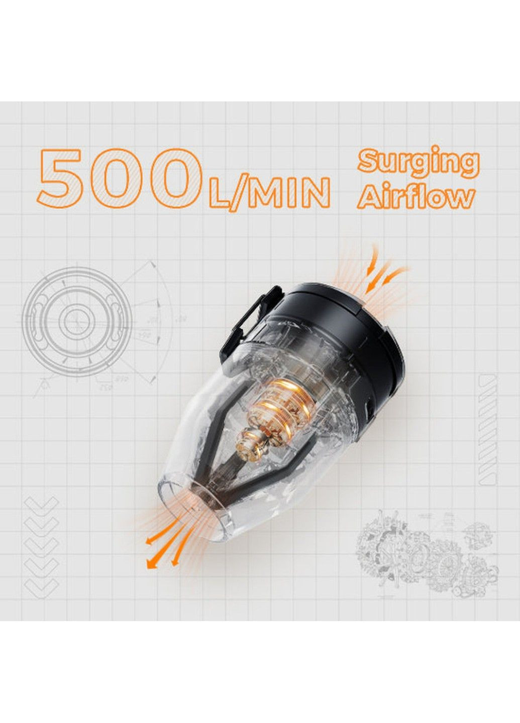 Кемпінговий насос-ліхтар Flextail Max Pump 3 з насадками (Помаранчевий) No Brand (332769715)