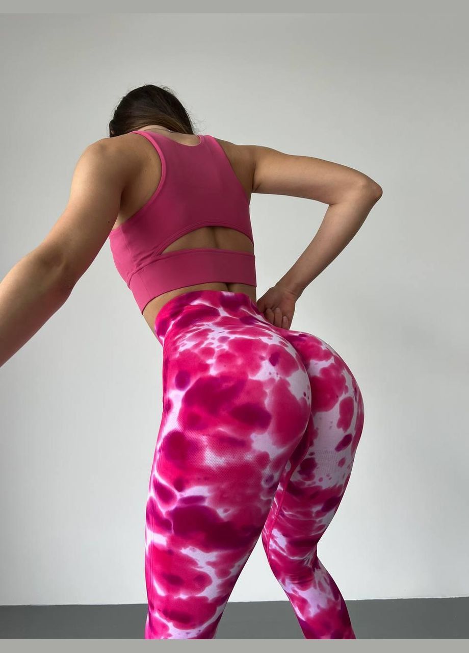 Легінси з «мармуровими плямами» рожевого кольору, розмір L Trends (330757772)