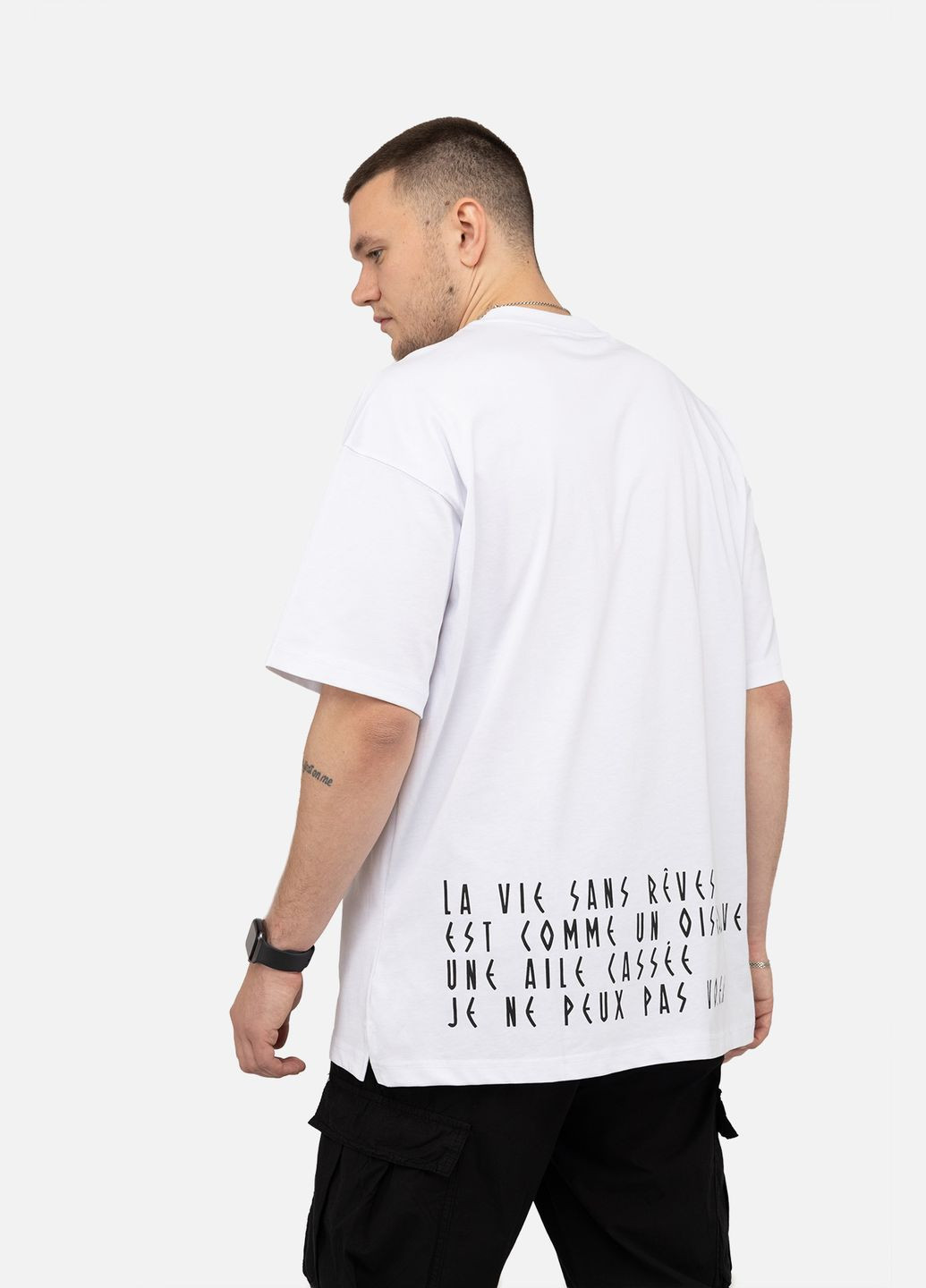 Біла чоловіча футболка з коротким рукавом колір білий cb-00249858 Clang