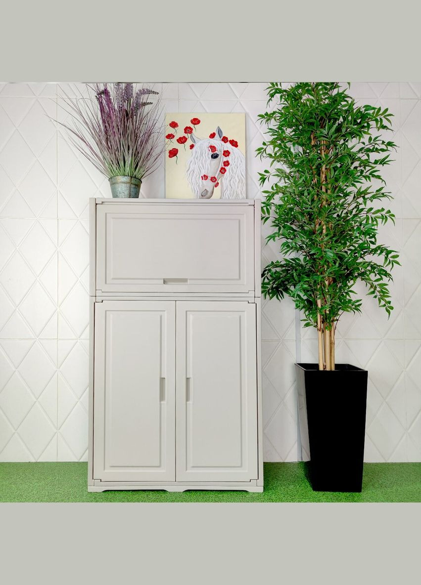 Пластиковая раскладная полицатумба Белая 82х45х49 см Sticker Wall (300241693)