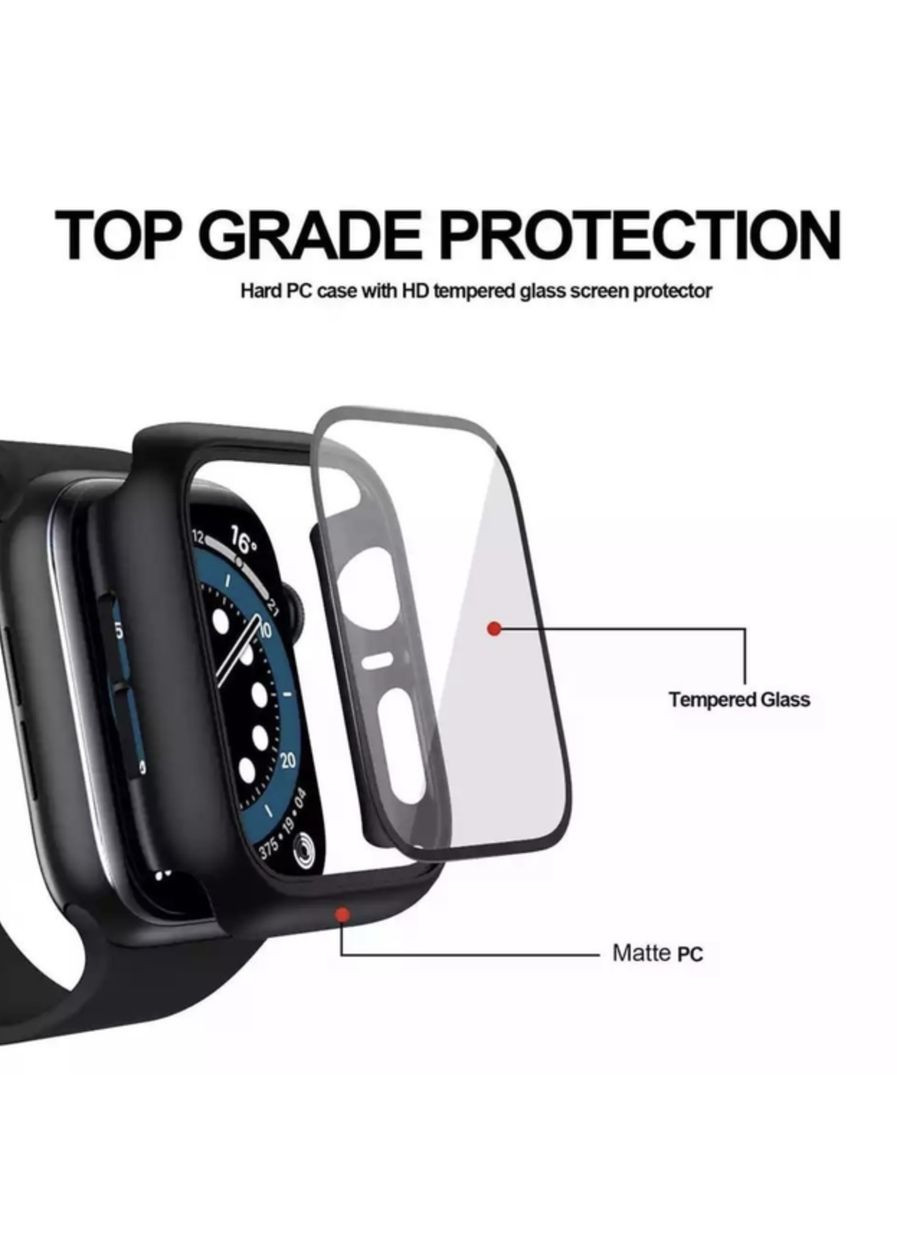 Захисний чохол зі склом для Apple Watch 45 мм Прозорий CHOICE (360898277)