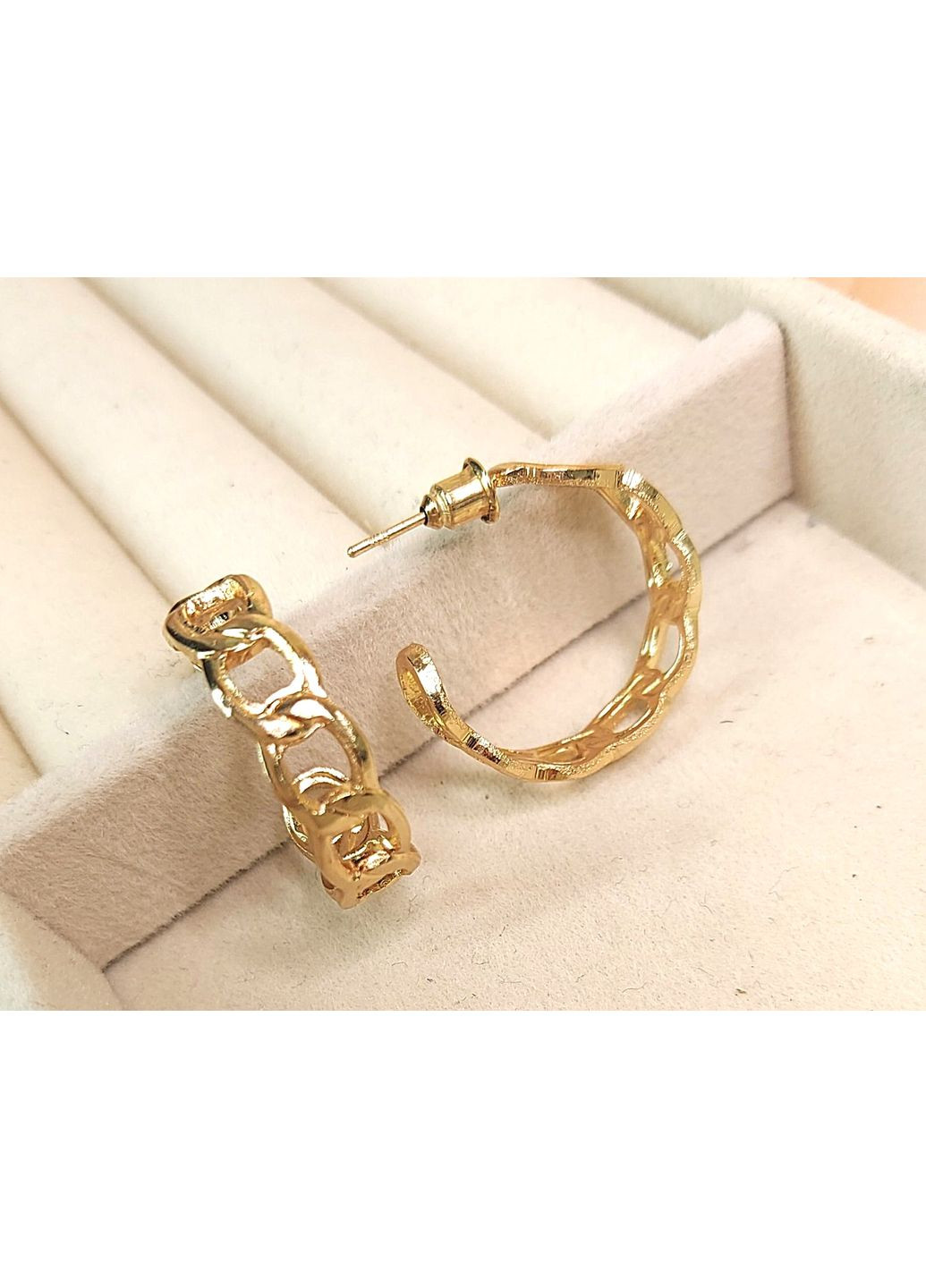 Сережки Середні кільця ланцюжки біжутерія на кожен день No Brand (349812730)