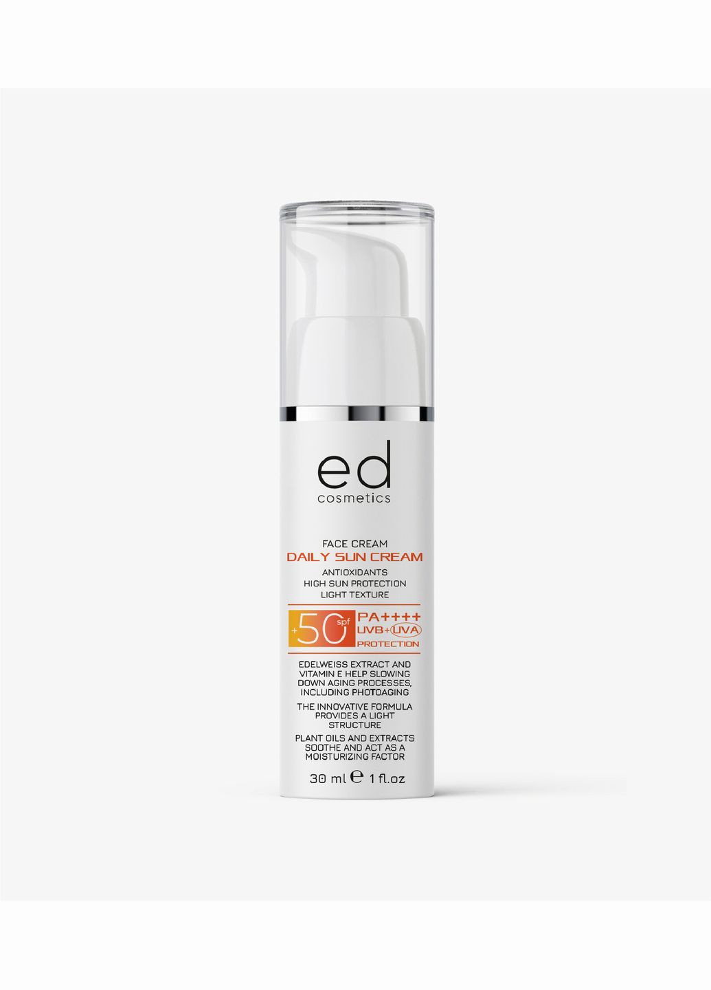 DAILY SUN CREAM SPF 50/Денний сонце захисний крем з SPF 50 ED Cosmetics (326040498)