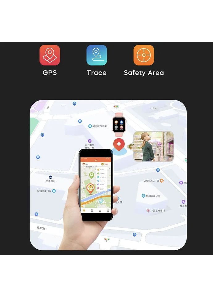 Детские умные смарт-часы K20 с камерой видеосвязью трекером GPS и водонепроницаемым корпусом 4G Черный Lemfo (349824249)
