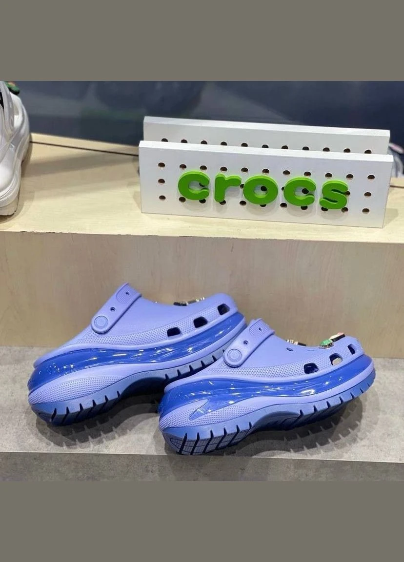 Синие крокс мега краш клог clog Crocs