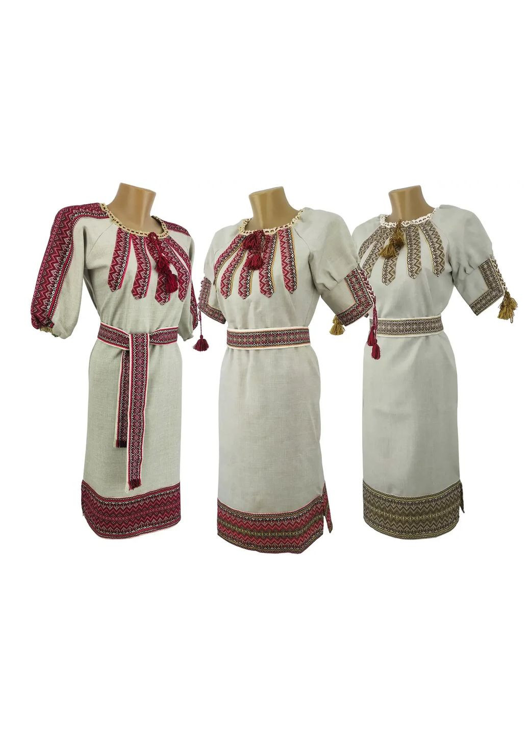 Бежева лляне плаття вишиванка для дівчинки бежеве 146 152 158 164 (366080091)