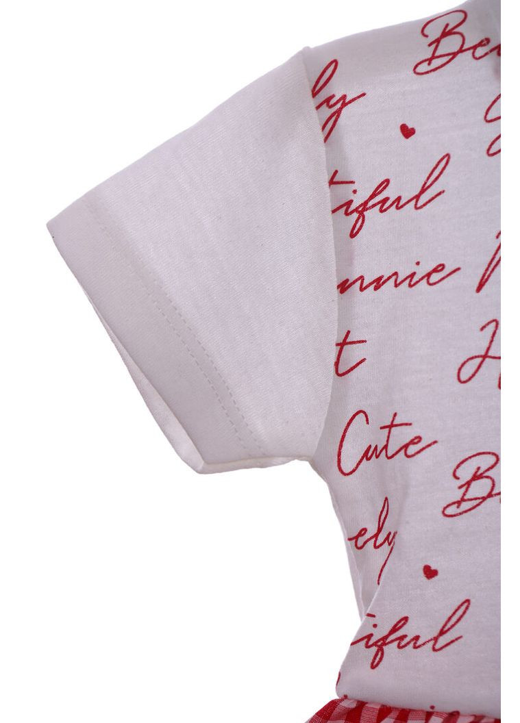 Червона сукня бавовняна для дівчинки mimix з принтом мінні червоне 104 см (44863) BABYKROHA (323469663)