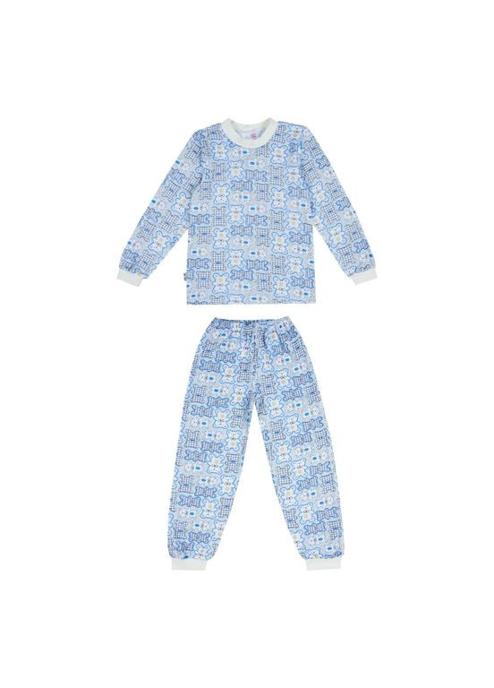 Блакитна зимня піжама дитяча тепла тепла-1 GABBI