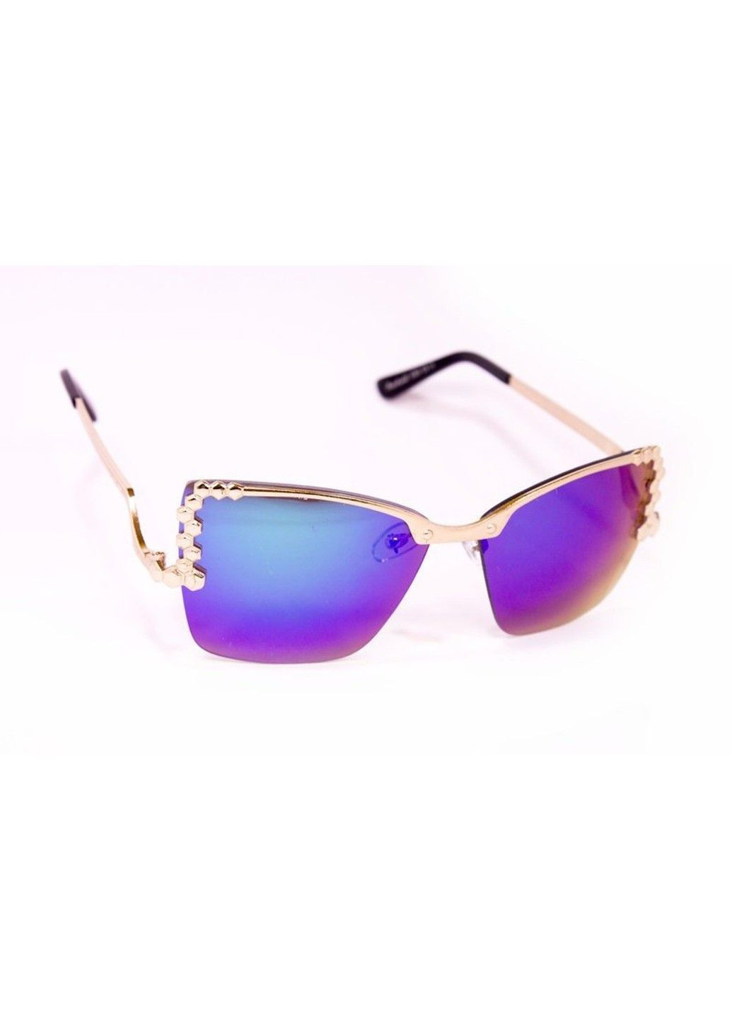 Женские солнцезащитные зеркальные очки 6363-3 BR-S (291984187)