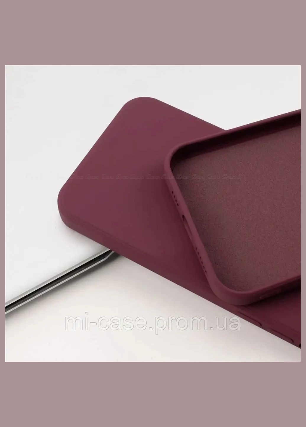 Силіконовий чохол для Poco X6 Pro Бордовий мікрофібра soft touch Xiaomi (322212706)