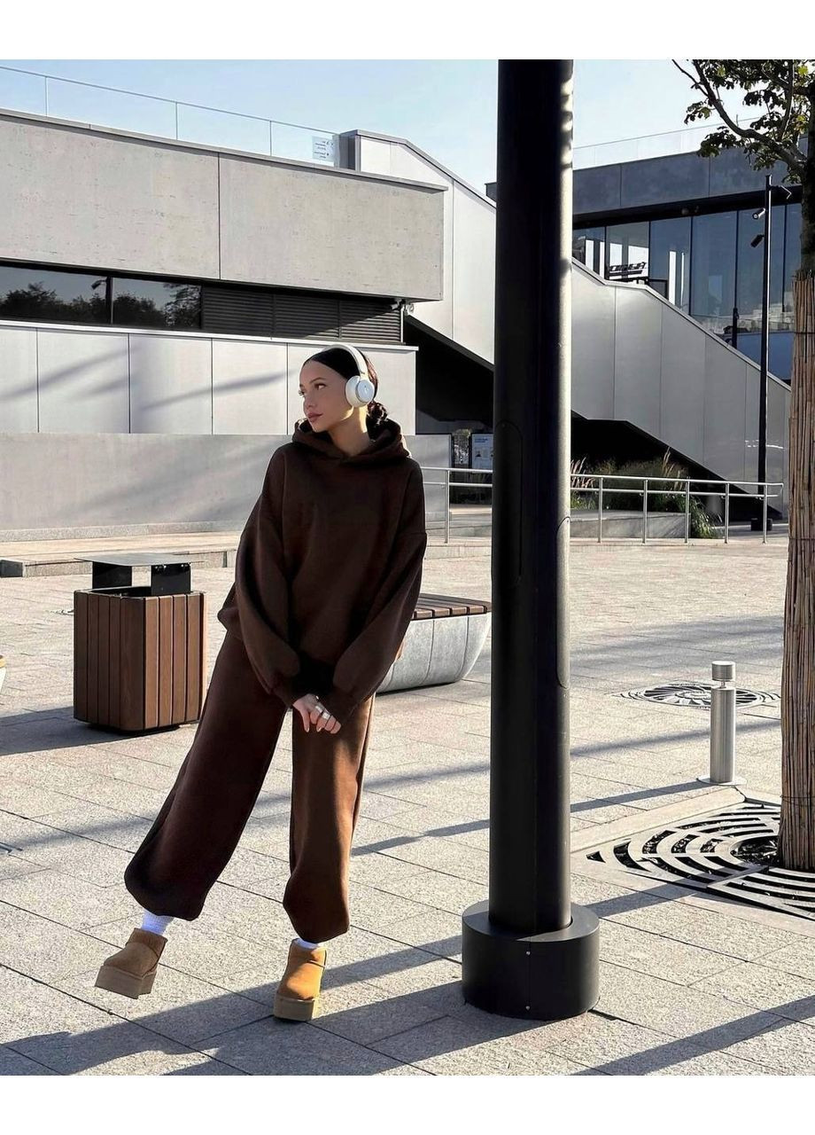 Костюм (худі, штани), колір Коричневий Fashion (362415644)