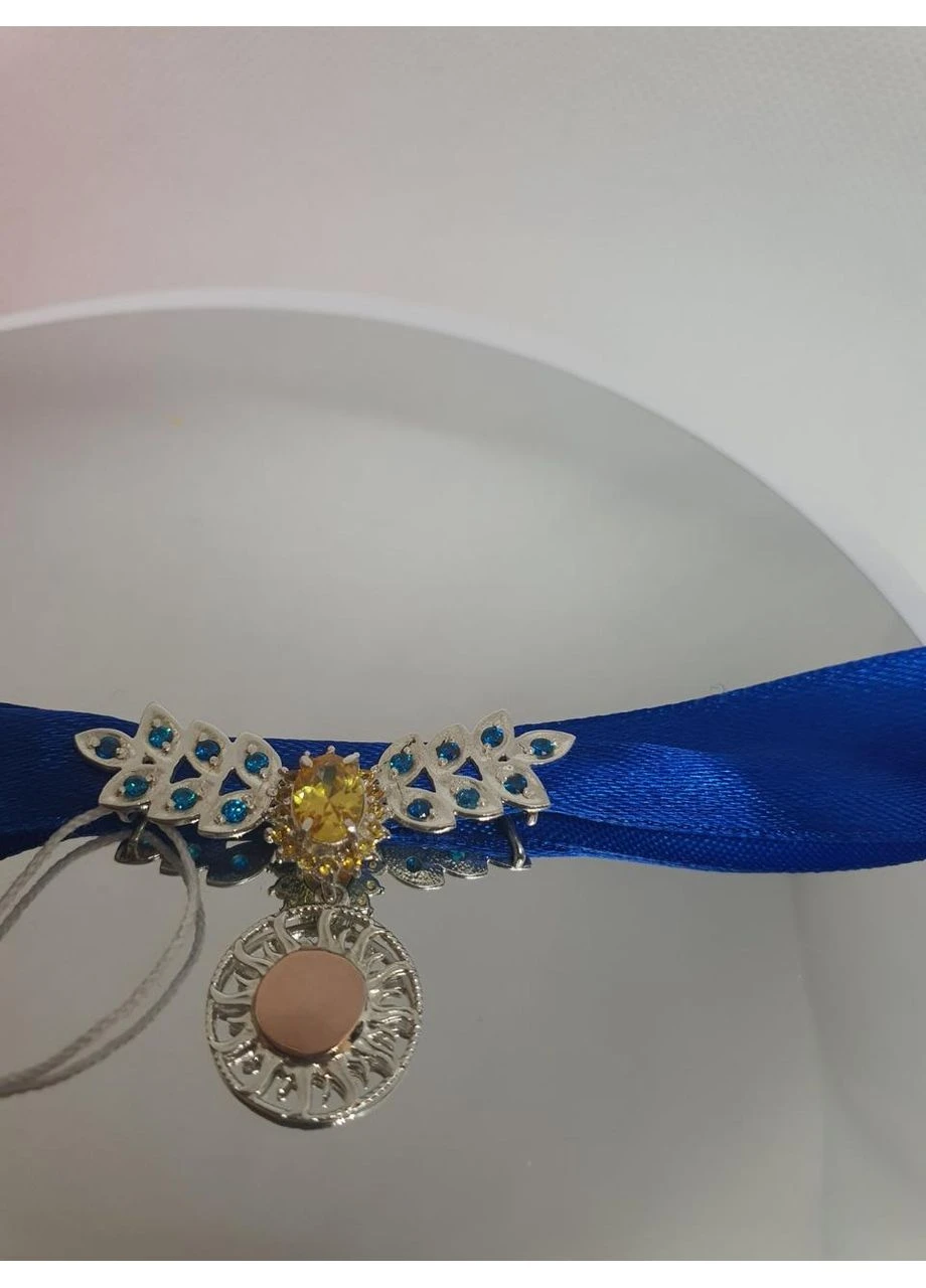 Кулон, підвіс на стрічку або чокер Срібний 925 проба дукач Сонце з золотом традиційний No Brand (393248847)