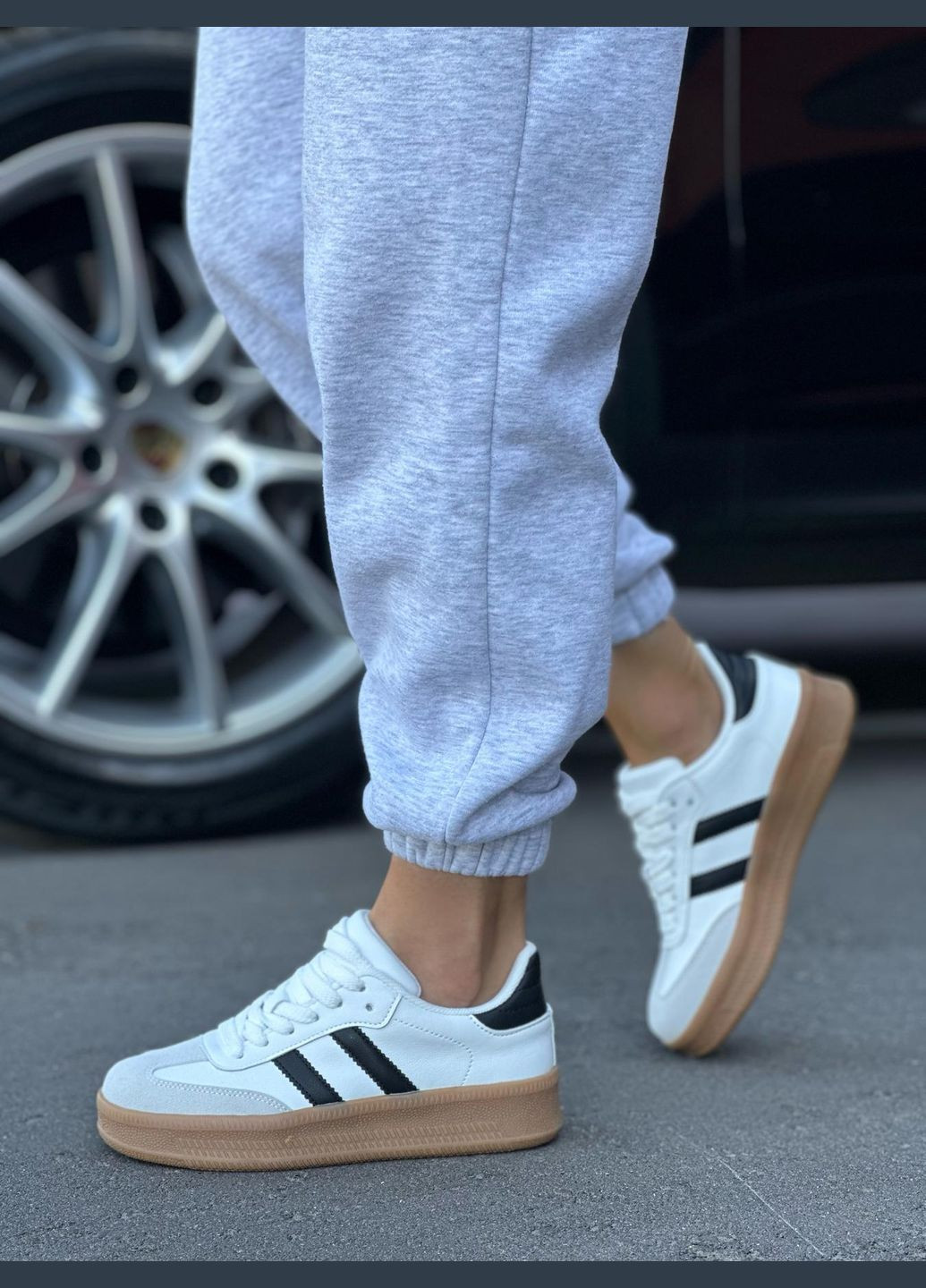 Білі білі кросівки жіночі повсякденні весна осінь підошва на високій підошві No Brand