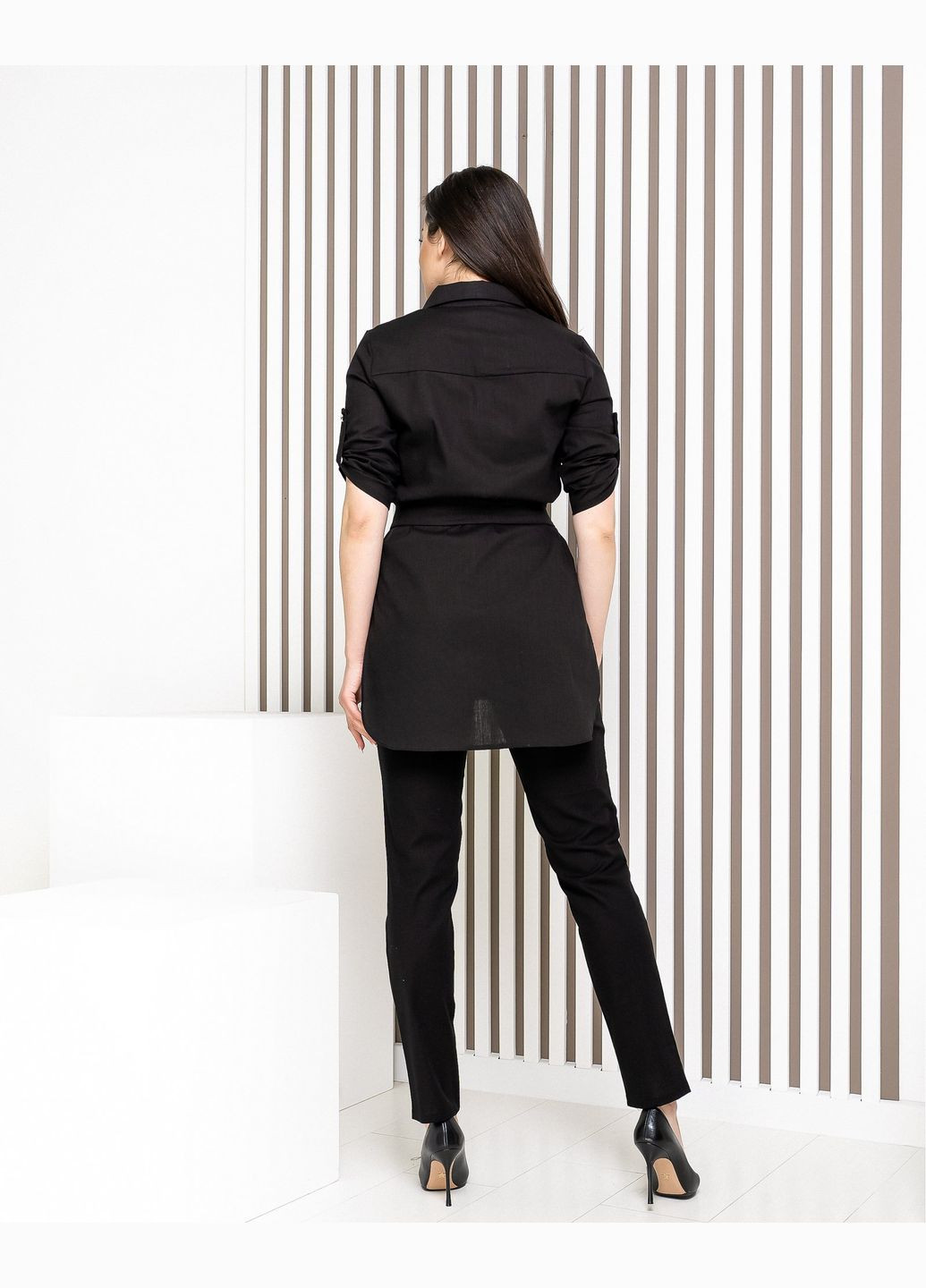 Стильний костюм з льону з подовженою сорочкою No Brand (325608658)