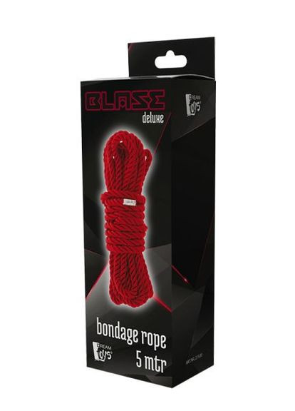 Веревка для бондажа Blaze Deluxe Bondage Rope 5 м Красная CherryLove Dreamtoys (282710857)