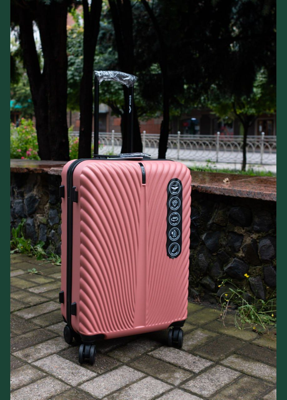 Валіза пластикова середня M, колір блакитний Wings 120 (324072215)