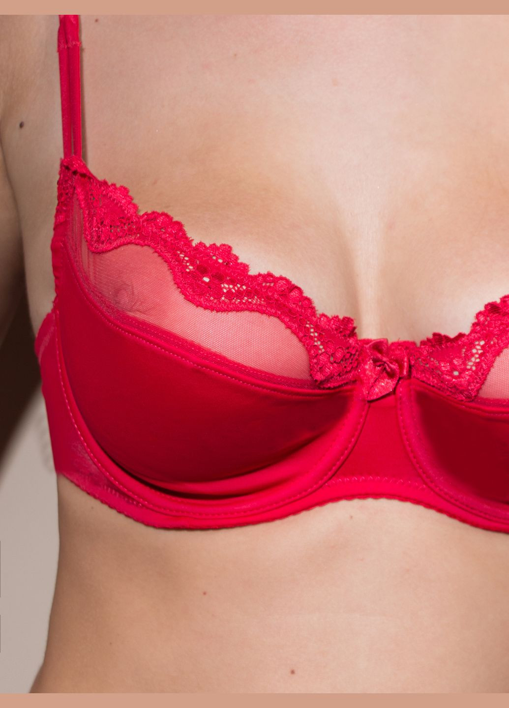 Червоний бюстгальтер 1070 c Diorella з кісточками нейлон, еластан