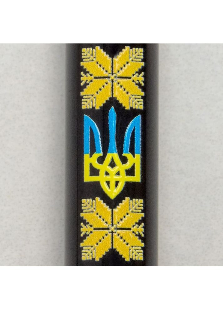 Ручка шариковая IM 17 UKRAINE Black GT BP Трезубец с желтым орнаментом 22032_T1366u Parker (361448132)