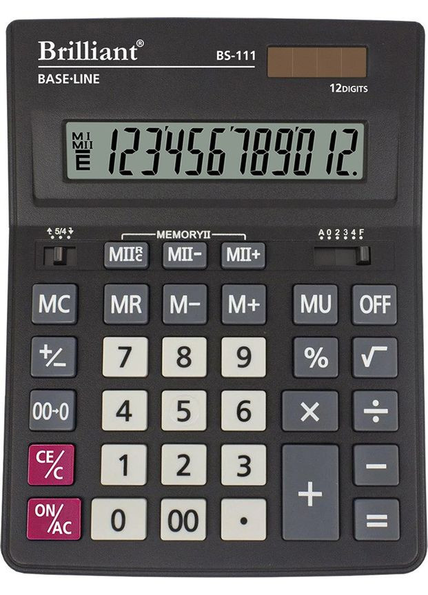 Калькулятор " "/BS-111/ настол.12-разр.2пам.204*155*37мм Brilliant (367755510)