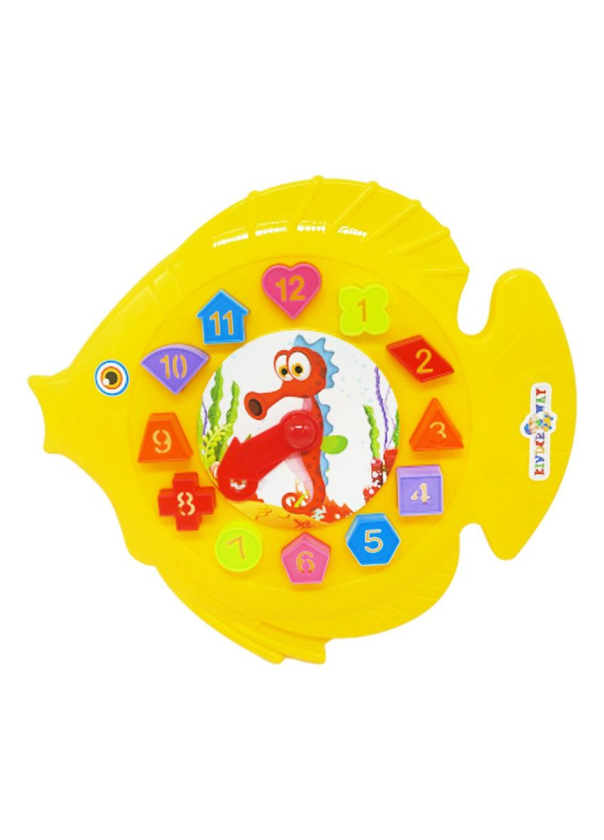 Сортер-часики "Рыбка" желтый Kinderway (294726710)