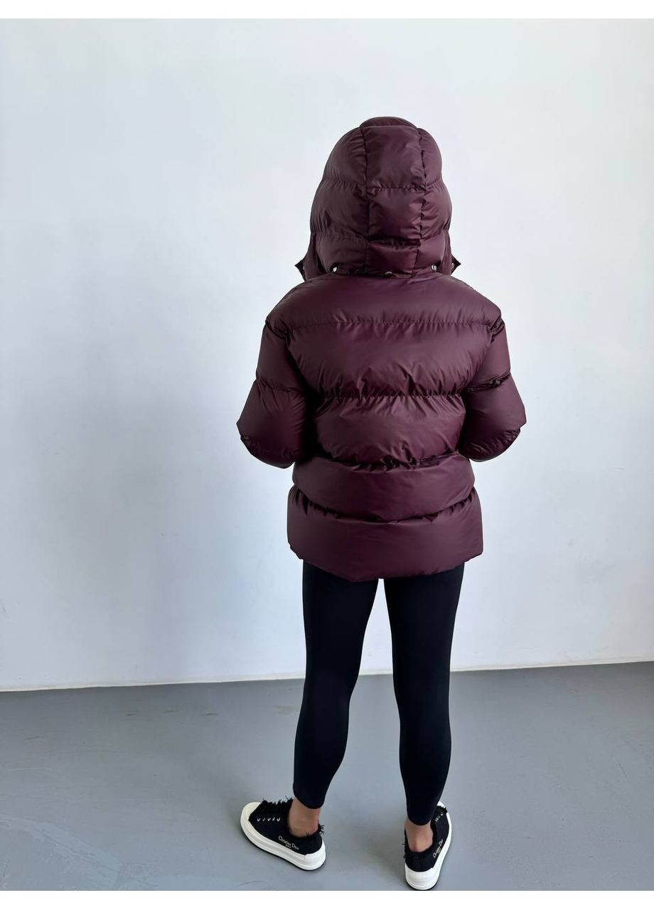 Бордова зимня жіноча зимова куртка SK
