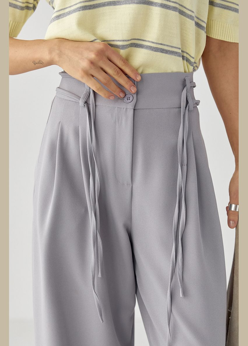 Классические брюки-палаццо со складками Lurex Брюки (333942698)