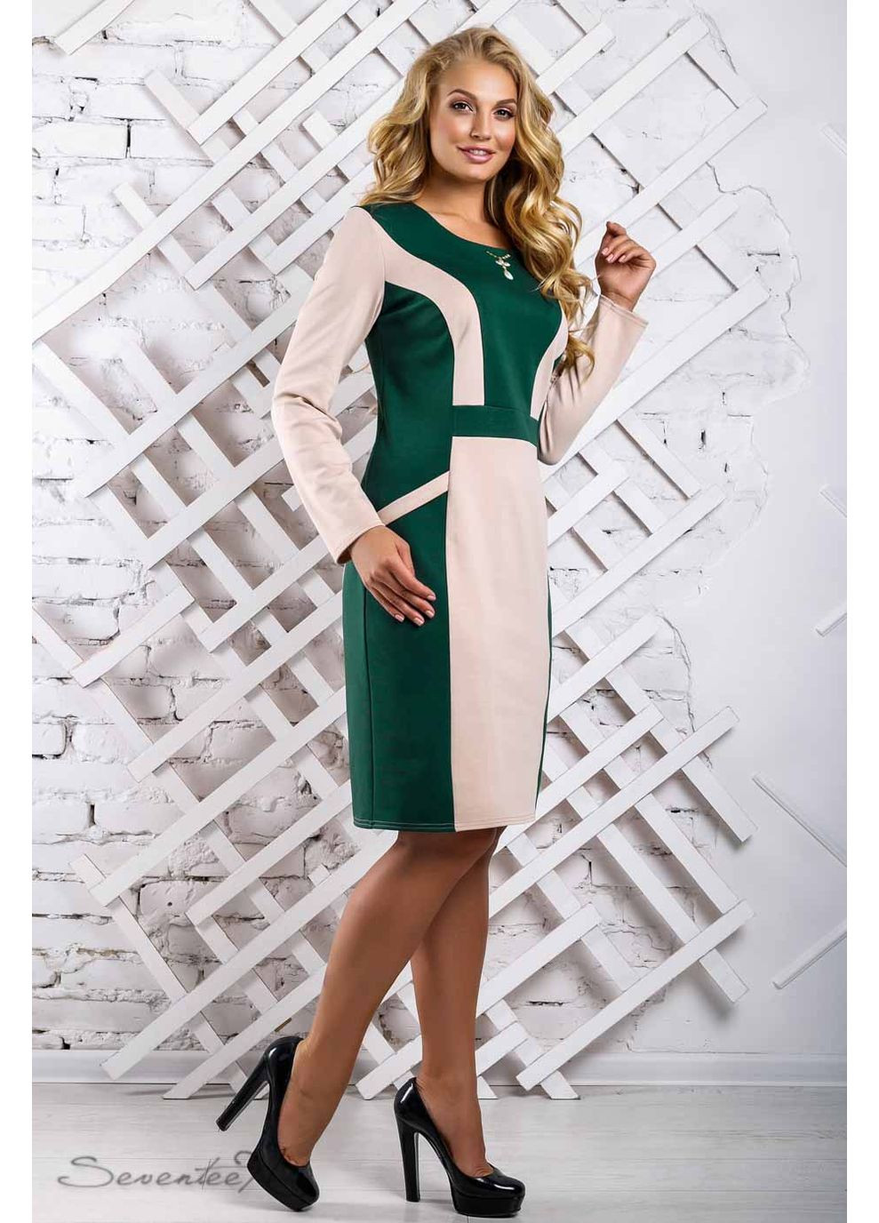 Бежевое платье 854.2323 Seventeen