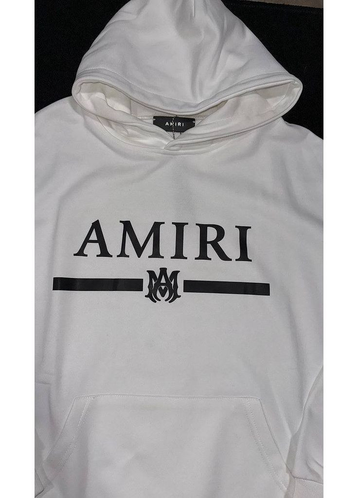 Чоловіча кофта худі чорна - біла, з красивим принтом, в стилі amiri No Brand (364503824)