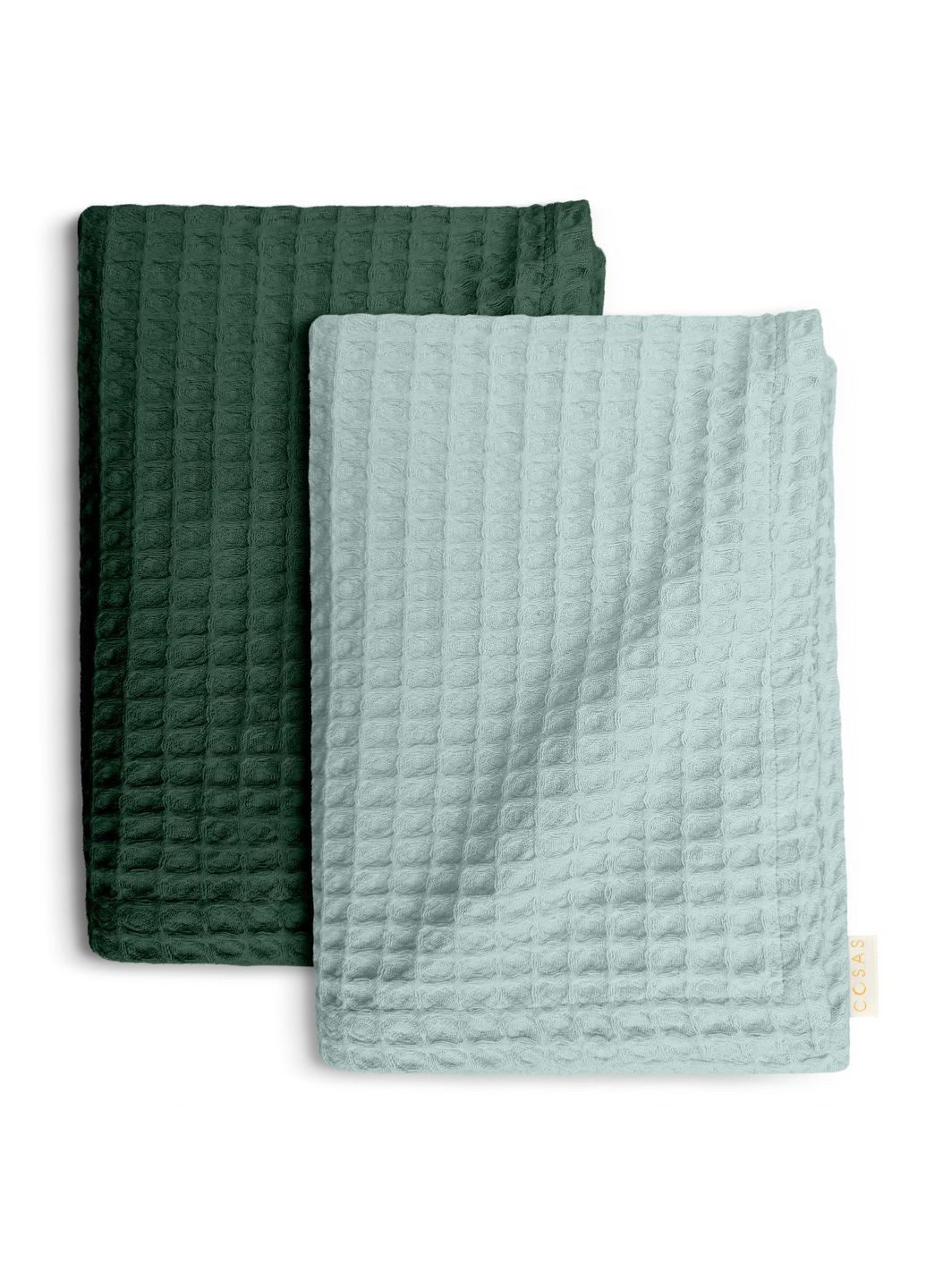 Вафельні рушники Pine Greek Waffle Смарагдово-блакитний 2 шт Cosas комбінований