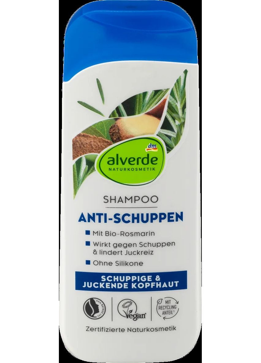Натуральний шампунь проти лупи 200 мл Alverde Shampo Anti-Schuppen Bio-Paranuss, Bio-Rosmarin No Brand (366889492)