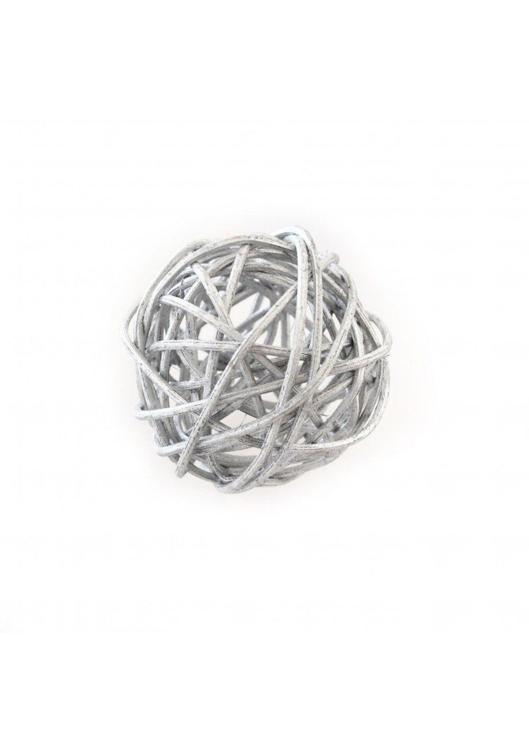 Шарик ротанговий срібний d-5см 973312 Novogod'ko (369622768)