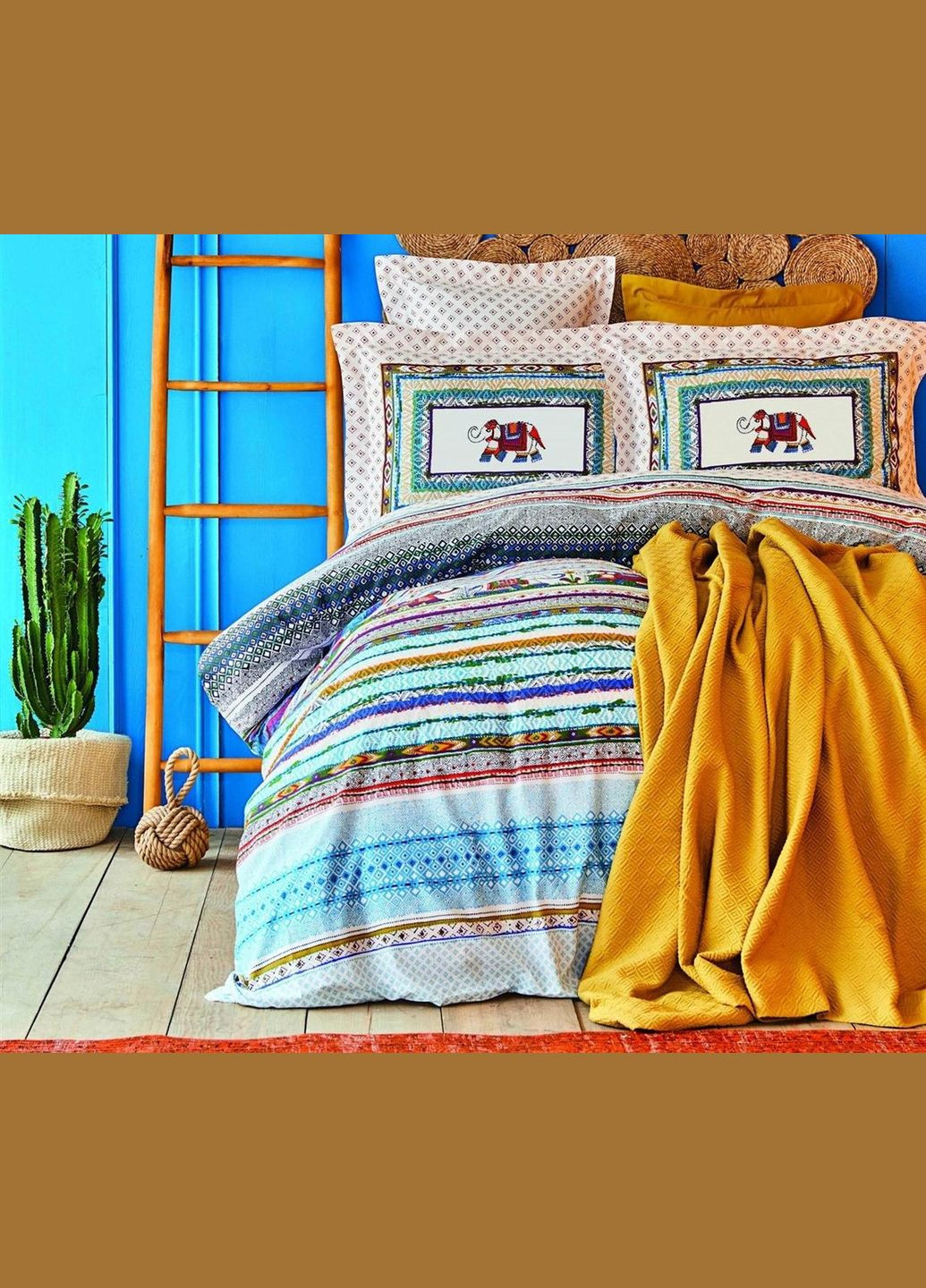 Набор постельное белье с покрывалом пике Perez hardal pike jacquard полуторный Karaca Home (288046155)