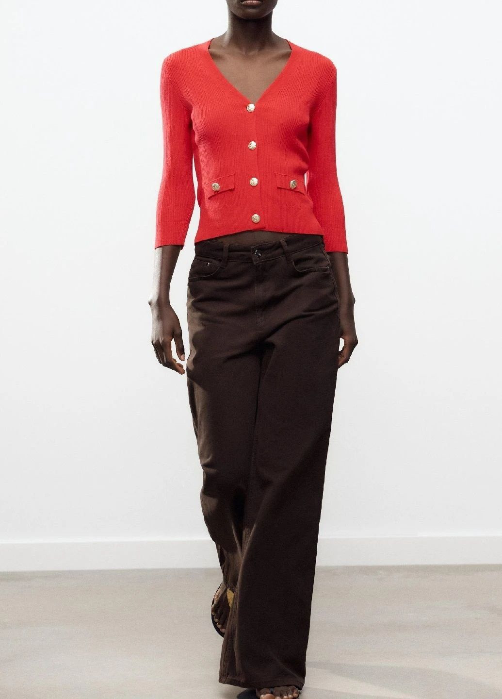 Красный лето кардиган Zara