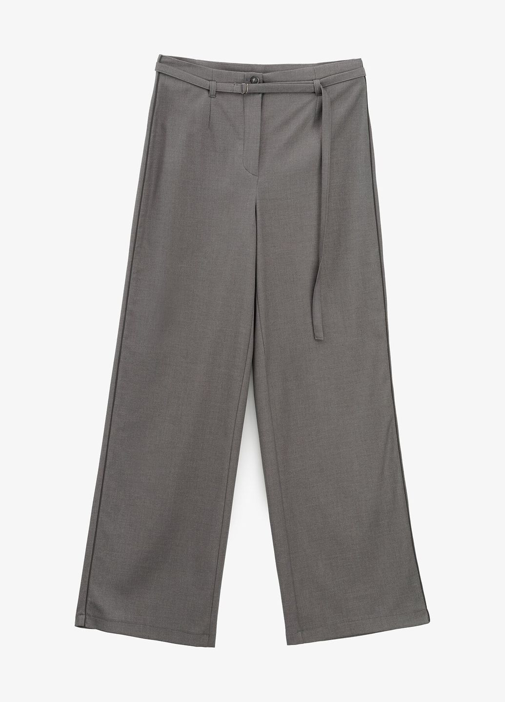 Брюки палаццо однотонные женские 2502-K Серый shop (2000990925664) On me Палаццо (317215302)